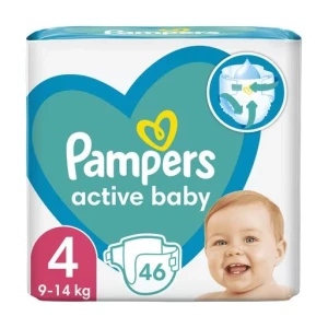 Підгузники Pampers Active Baby розмір 4 (9-14 кг) №46- ціни у Києві