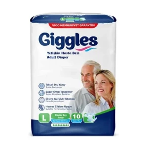 Подгузники для взрослых Giggles Large 100-150см №10- цены в Днепре