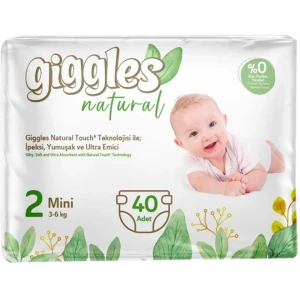 Подгузники детские Giggles Natural 2 Mini (3-6кг) №40- цены в Полтаве