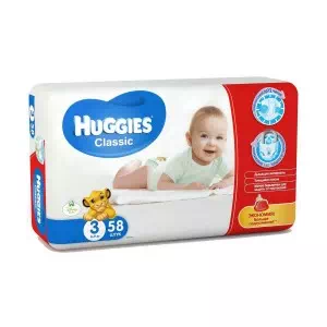 Подгузники для детей HUGGIES Classic midi р.3 (4-9кг) №58- цены в Черкассах