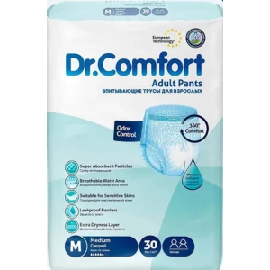 Підгузники трусики для дорослих Dr.Comfort Medium 70-120см №30- ціни у Одесі