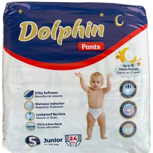 Підгузники трусики дитячі Dolphin 5 Junior (11-25кг) №24- ціни у Дніпрі