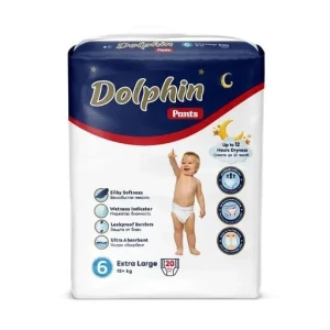 Підгузники-трусики дитячі Dolphin 6 Extra Large (15+кг) №20- ціни у Дніпрі