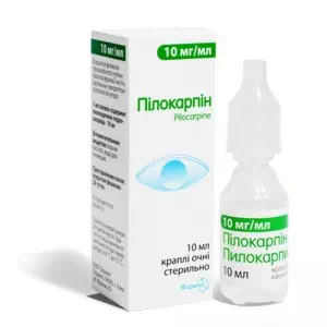 Пилокарпина гидрохлорид капли глазные 1%,флакон 10мл Фармак- цены в Полтаве