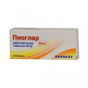 Пиоглар таблетки 30 мг № 30- цены в Кременчуге
