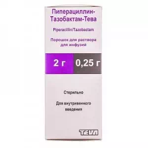 Пиперацилин-Тазобактам-Тева порошок для раствора для инфузий 2г 0,25г флакон №1- цены в Новомосковске