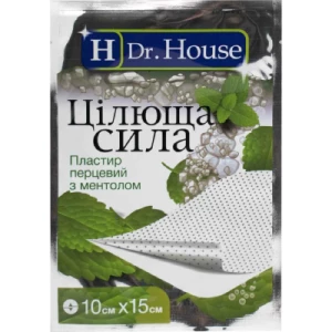 Пластир перцевий з ментолом Цілюща сила H Dr. House 10смx15 см- ціни у Дніпрі