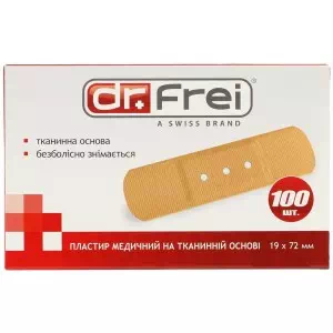Пластир Dr.Frei медичний ткан.осн. 19х72 мм, 100 шт- ціни у Маріуполі