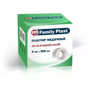 Пластырь мед. Family plast полимер. 5*500см- цены в Новомосковске