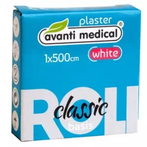 Пластырь медицинский в рулонах Avanti medical® Classic на тканевой основе, белый, 1см х 500см- цены в Александрии