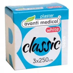 Пластырь медицинский в рулонах Avanti medical® Classic на тканевой основе, белый, 3 см х 250см- цены в Днепре