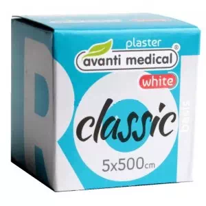 Пластырь медицинский в рулонах Avanti medical® Classic на тканевой основе, белый, 5 см х 500см- цены в Каменское