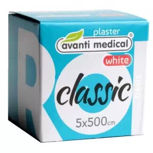 Пластырь медицинский в рулонах Avanti medical® Classic на тканевой основе, белый, 5 см х 500см- цены в Обухове