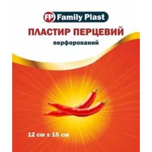 Пластырь перцовый Family plast перфор. 12*15см- цены в Днепре