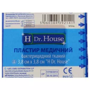 Инструкция к препарату Пластырь H DR.HOUSE БАКТ.ТК3.8Х3.8СМ