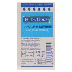 Відгуки про препарат Пластир H DR.HOUSE БАКТ.ТК7.2Х1.9СМ