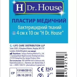 Відгуки про препарат Пластир H DR.HOUSE БАКТ.ТК.ХЛ4Х10СМ