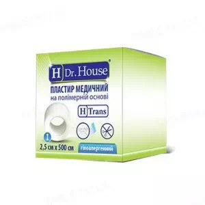 Пластир H DR.HOUSE ПОЛ1.25Х500СМ Б.- ціни у Дніпрі