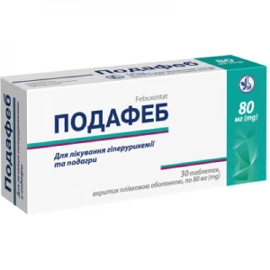 Інструкція до препарату Подафеб табл. 80 мг №30