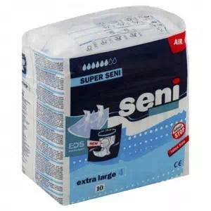 Подгузники для взрослых Seni Super 4 Extra Large №10 (130-170см) дыш.6 кап.- цены в Днепре