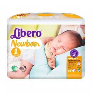 Подгузники 28 Либеро Вaby Newborn 1 2-5кг- цены в Днепре