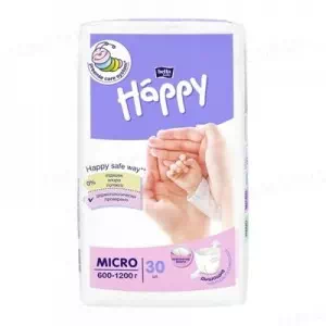 Підгузки Bella Baby Happy micro №30- ціни у Миколаїві