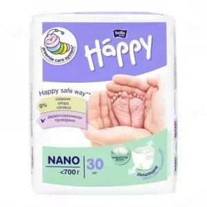 Подгузники Белла Baby Happy nano №30- цены в Новомосковске