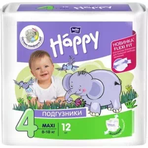 Подгузники Happy Bella Baby Maxi (8-18кг) №12- цены в Миргороде