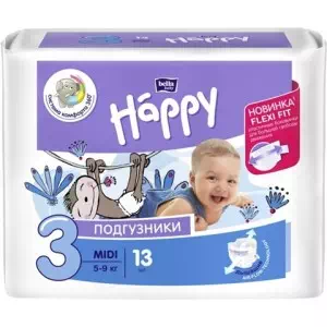Подгузники Happy Bella Baby Midi (5-9кг) №13- цены в Никополе