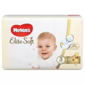 Підгузки HUGGIES Elite soft 3 5-9кг N40- ціни у Умані