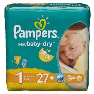 Подгузники 27 Памперс New Baby Newborn DRY 2-5кг- цены в Глыбокая