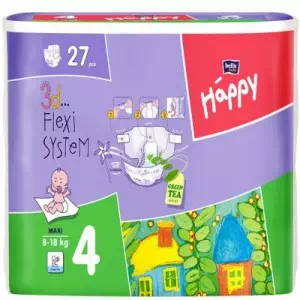 Подгузники для детей Bella Baby Happy Maxi №27 8-18кг Green Tea- цены в Чернигове
