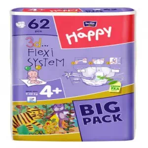 Подгузники для детей Bella Baby Happy Maxi+ Green Tea №62 9-20кг- цены в Днепре