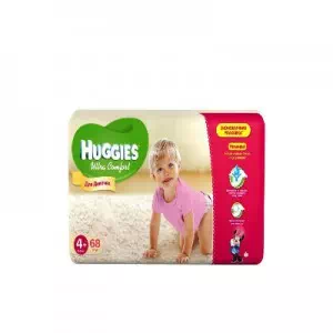 Подгузники для детей HUGGIES ULTRA COMFORT 4+ (10-16кг) для девочек №68 шт       - цены в Обухове