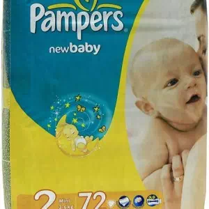 Підгузки для дітей PAMPERS NEW BABY dry mini р.2 (3-6кг) №72- ціни у Луцьку