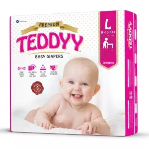 Подгузники для детей TEDDYY Premium, размер 4 (L, 9-13кг), упаковка 10шт- цены в Бровары