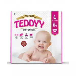 Подгузники для детей TEDDYY Premium, размер 4 (L, 9-13кг), упаковка 36шт- цены в Глыбокая