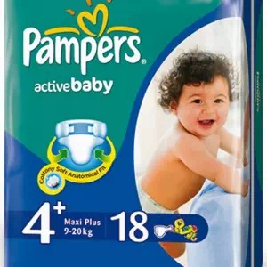 Підгузки Pampers Active Baby Максі+ 4 9-20 кг №18- ціни у Мирнограді