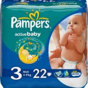 Подгузники Pampers Active Baby Миди №22- цены в Полтаве