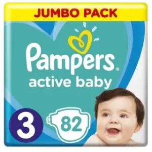 Підгузки PAMPERS Active Baby Міді №82- ціни у Обухові
