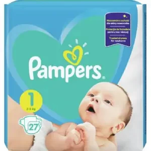 Підгузки Pampers Nеw baby 1 2-5кг для новонароджених №27- ціни у Енергодарі