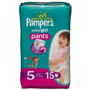 Подгузники трусики детские PAMPERS pants Act. Girl Junior12-18кг 15шт- цены в Житомир