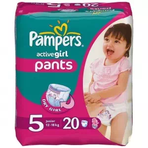 Подгузники трусики детские PAMPERS pants Act. Girl Junior12-18кг 20шт- цены в Днепре