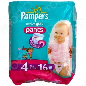 Подгузники трусики детские PAMPERS pants Act. Girl Maxi(9-14кг)16шт- цены в Марганце