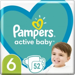 Підгузки PAMPERS Active Baby Extra Large (13-18кг) №52- ціни у Броварах