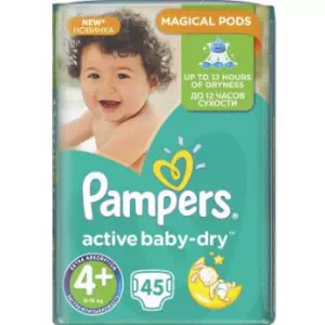 Подгуз.PAMPERS Active Baby Maxi Plus (10-15кг) №45- цены в Обухове