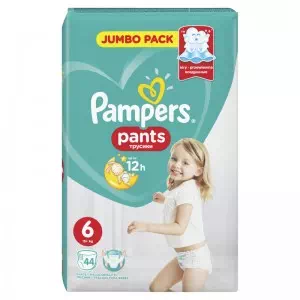 Підгузники PAMPERS трусики Pants Extra Large Джамбо (15+кг) №44- ціни у Конотопі