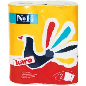 Рушник паперовий Karo 2 рулону білий- ціни у Мирнограді