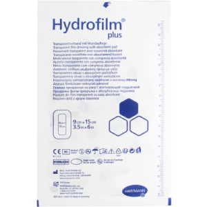Повязка пленочная прозрачная с абсорбирующей подушечкой Hydrofilm Plus 9х15см- цены в Александрии