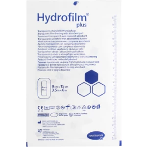 Пов'язка плівкова прозора з абсорбуючою подушечкою Hydrofilm Plus 9х15см- ціни у Оріхові